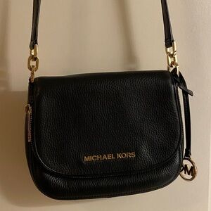 Michael Kors Black Crossbody Bag with Gold Accents